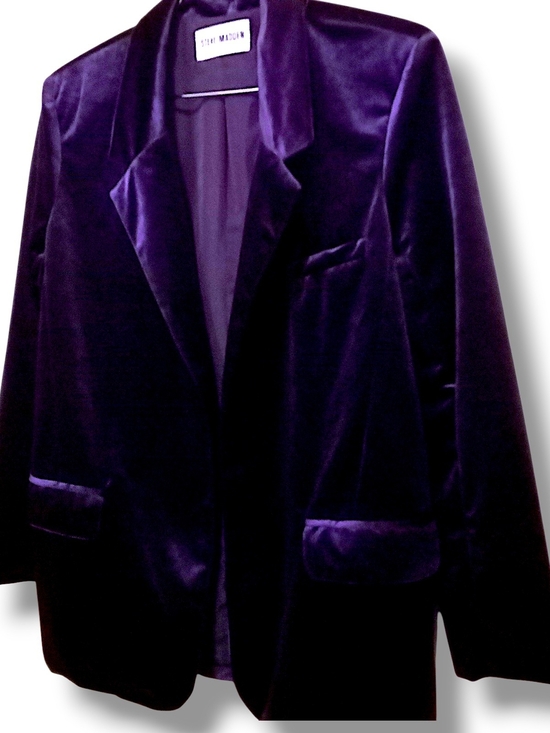 Steve Madden Jackets & Blazers - Steve Madden Deep Purple Velvet Blazer